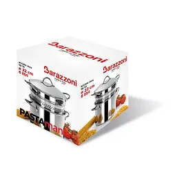 Каструля Barazzoni Inox для макаронів з термодифузором на дні 22 см 6 л (401049022) - мініатюра 3