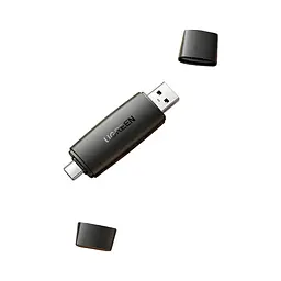 Кардридер Ugreen CM304 USB Type-C 3.1 + USB for TF/SD 3.0 Black (80191) - мініатюра 2