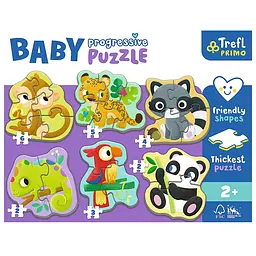 Пазли Trefl Baby Progressive 6 в 1 Екзотичні тваринки - мініатюра 2