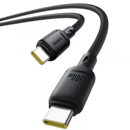 Кабель Baseus Silky Series Cable Type-C to Type-C 100W 1m P10377704113-00 Black - мініатюра 2