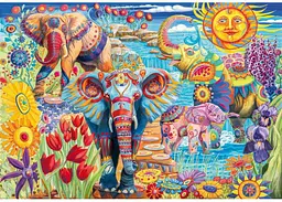 Пазл Clementoni High Quality Collection: Карнавал слонів, Лаура Ауді (High Quality Collection - Elephants' Carnival Puzzle - 500 pcs.), 500 ел. (35578) - мініатюра 2