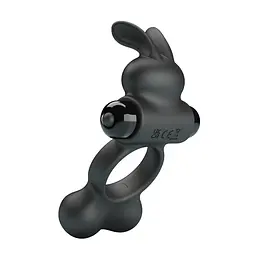 Ерекційне кільце Pretty Love Vibrant Penis Ring Yusuf Black - мініатюра 2