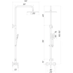Душова система Globus Lux ALPEN SBT1-SQ-05-304 - мініатюра 6