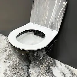 Підвісний унітаз VBI Vulcano black onyx VBI-020403, Мармур - мініатюра 2