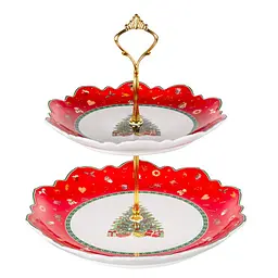 Двухъярусное блюдо Lefard Christmas Delight (985-211)