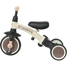 Велосипед біговел з ручкою Qplay Stager 3 в 1 Beige-Brown (T80STAGERBeigeBrown) - мініатюра 6