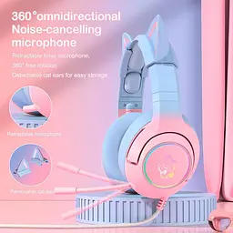Навушники Onikuma Gaming CAT Gradient with RGB K9 3.5mm - мініатюра 6