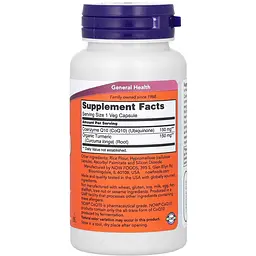 Коензим Now Foods CoQ10, 150 мг 100 веган капсул (NOW-03218) - мініатюра 2