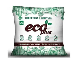 Субстрат ECO PLUS Кактус 3л торф'яний