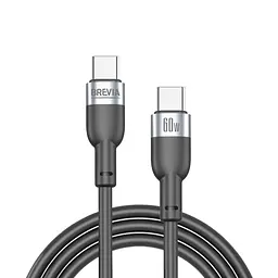 Кабель Brevia Type-C to Type-C 60W 1,2 м, чорний ZIP (52120BCCZ1)