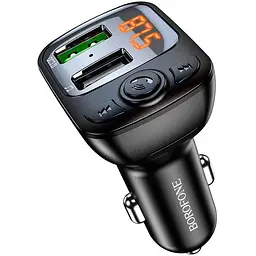 FM трансмітер модулятор Borofone BC41 Eminency QC3.0 Bluetooth чорний - мініатюра 4