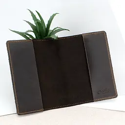 Подарунковий набір чоловічий Handycover №41 (коричневий) ремінь, портмоне, обкладинка, ключниця - мініатюра 9