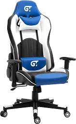 Геймерське крісло GT Racer чорне з синім та білим (X-5813 Black/Blue/White) - мініатюра 2