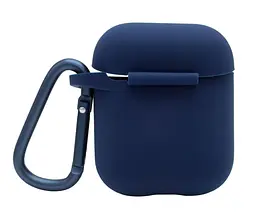 Чохол для навушників Apple AirPods Silicone Case with carbine [Midnight Blue] [39574] - мініатюра 2