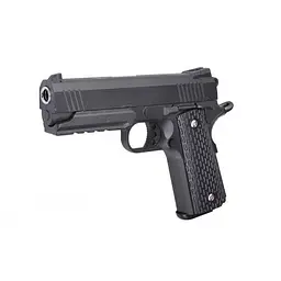 Страйкбольний пістолет Galaxy "Colt 1911 Rail" G25 метал чорний - мініатюра 2
