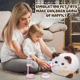 Інтерактивна м'яка іграшка AiDA Smart Blinking Cat біло-коричнева (AD54098) - мініатюра 8