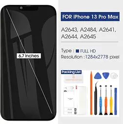 Екран для iPhone 13 Pro MAX РК-дисплей 6,7" РК-екран 13 Pro MAX Заміна РК-дисплея для iPhone13 Pro MAX Інструменти для заміни - мініатюра 2