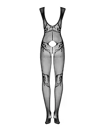 Бодістокінг Obsessive Bodystocking F241, S/M/L, сітка по всьому тілу, відкриті руки, відкрита спина - мініатюра 4