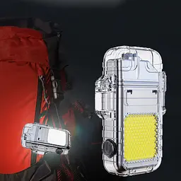 Запальничка плазмова 2в1 Type-C / Електронна USB-запальничка з LED-ліхтарем - мініатюра 2