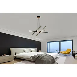 Світильник стельовий Miorro LED Rossi з пультом ДУ та APP 60W 800х1200 мм чорний/мідь (51-313-011) - мініатюра 8