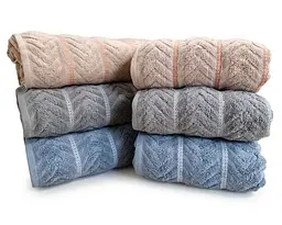 Набір турецьких махрових рушників Cestepe MicroCotton Premium 3 штуки 50x90 + 3 штуки 70х140 Multi 2 щільність 600 г/м2 - мініатюра 4