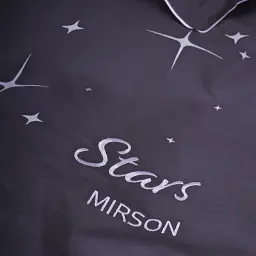 Простирадло MirSon Ranforce Elite 16-5803 Geronimo "Stars" 220x240 см сіре (2200008700157) - мініатюра 6
