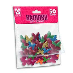 Детский набор мягких наклеек "Бабочки", 50 наклеек, різнокольоровий (TN-162-N-78)