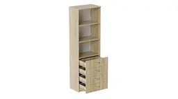 Шафа Анжело Ferrum-decor на 3 полиці з 4 ящиками 1900x600x380 ДСП Дуб Сонома 16 мм (FRD-104986)