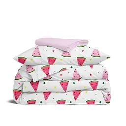 Підліткова постільна білизна з простирадлом на резинці HAPPY WATERMELON CS3 COSAS (4822052413012)