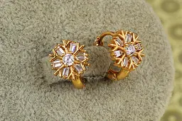 Сережки дитячі Xuping Jewelry сніжинка 1,3 см золотисті