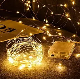 Світлодіодна гірлянда нитка LED Star дріт крапля роси 2 м 20 led батарейки Warm White - мініатюра 2