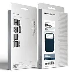 Чохол до мобільного телефона Armorstandart LikeCarbon2 MagCase Apple iPhone 17 Pro Kevlar Dark Blue (ARM88554) - мініатюра 8