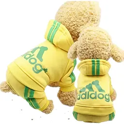 Костюм для тварин Ginger L Adidog спорт жовтий Д-35 см ОГ-45 см 3.5-4.5 кг - мініатюра 2