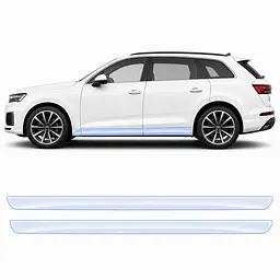 Антигравійна захисна бронеплівка за лекалами для Audi Q7 4M second facelift 2024- нижня зона кузова