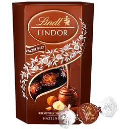 Цукерки Lindt Lindor Hazelnut з фундуком, 200 г (717738)