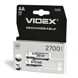 Акумулятори Videx HR6/AA 2700mAh double blister/2шт VIDEX (23342-000)