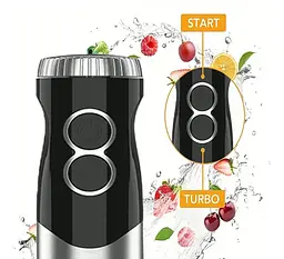 Занурювальний блендер Sokany SK-02006 2 швидкості Turbo нержавіюча сталь 800 Вт - мініатюра 3