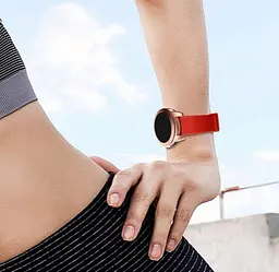Ремінець BeWatch для Samsung Galaxy Watch 42/3 41 мм/Active/Active 2 силіконовий 20 мм ECO2 Червоний (1012103) - мініатюра 7