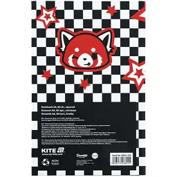 Блокнот Kite Aggretsuko А6, тверда обкладинка, 80 аркушів, клітинка (AR25-199) - мініатюра 5
