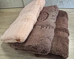 Набір турецьких бамбукових махрових рушників Zeron 3 штуки 50х90 Bamboo Brown - мініатюра 3