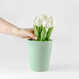 Горщик для квітів МВМ My Home, 16 см, зелений (DH-FLOWERS-29 GREEN) - мініатюра 3