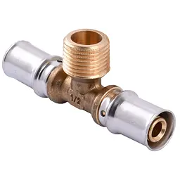 Трійник із зовнішньою різьбою прес APE AP 133 16х1/2″х16 000001728 - мініатюра 2