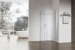 Душова кабіна без піддону Koer SR SC03-100x100x200-TR-01 прозоре скло Easy Clean 6 мм, хром KR5357, Універсальна, прозорий, хром - мініатюра 8