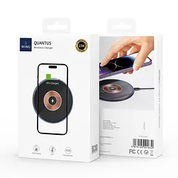 Бездротовий зарядний пристрій WiWU Starry 15W Transparent Black (Wi-W013) [94243] - мініатюра 3