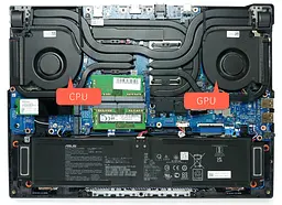 Вентилятор Asus (CPU fan 5V) кулер для моделей ноутбука ROG Strix G513, G533, G713, G733 (13NR0510P01011) Asus, 5V, 4pin - мініатюра 4