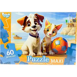 Пазли 60 ел. максі ДРУЗІ НА ПЛЯЖІ Dankotoys (Mx60-10-01,02,03,04...16)