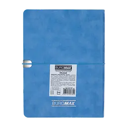 Щоденник недатований Buromax Velour A5 штучна шкіра 336 сторінок блакитний (BM.20770-14) - мініатюра 2