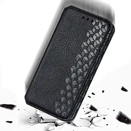 Шкіряний чохол книжка GETMAN Cubic PU для Xiaomi Poco M5 Чорний, Штучна шкіра, Слот для візитки - мініатюра 5