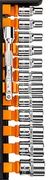 Набір торцевих головок, 1/4, тріскачка 90 зубців, CrV, 14 шт Neo Tools hoz0012652 - мініатюра 8