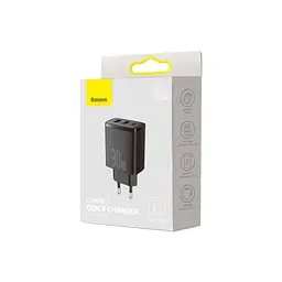 Зарядний пристрій Baseus Compact швидке заряджання 2xUSB-A + 1xUSB-C (CCXJ-E01) - мініатюра 5